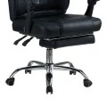 Director's office chair with footrest Vimmi pakoworld pu black 60x62.5x102-112cm
