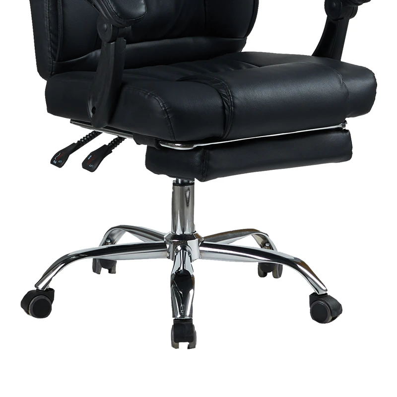 Director's office chair with footrest Vimmi pakoworld pu black 60x62.5x102-112cm
