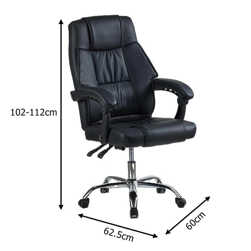 Director's office chair with footrest Vimmi pakoworld pu black 60x62.5x102-112cm