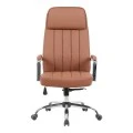 Morales pakoworld pu brown manager's office chair 60x70x118-124cm