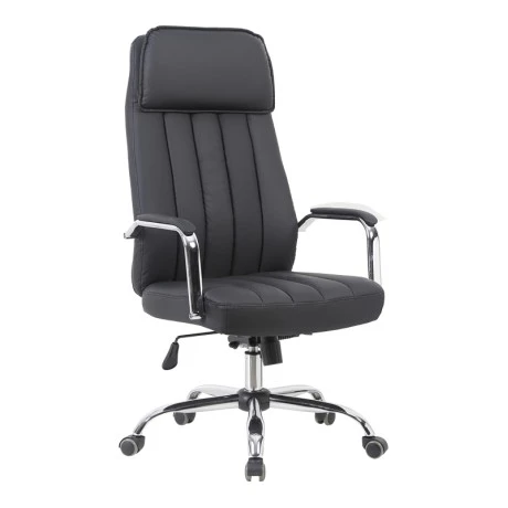 Καρέκλα γραφείου διευθυντή Morales pakoworld pu μαύρο 60x70x118-124εκ