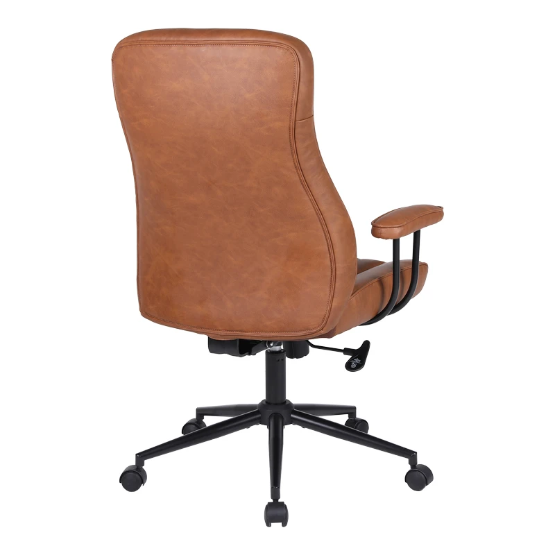 Manager's office chair Philareti pakoworld brown PU 74x71.5x108-118cm