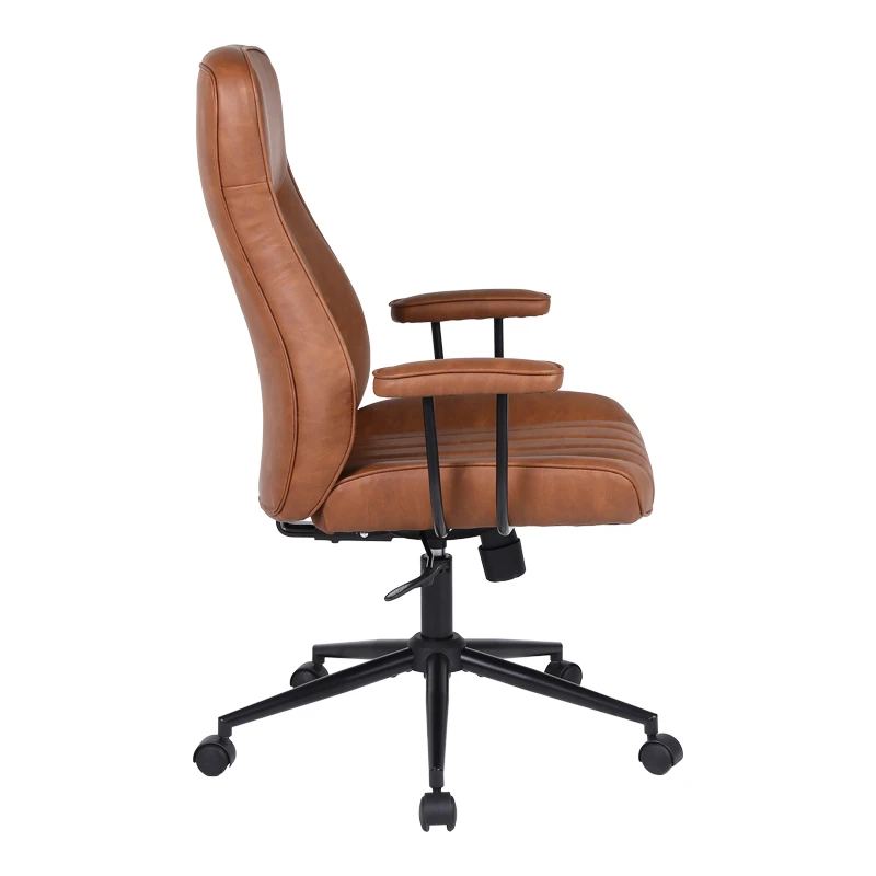 Manager's office chair Philareti pakoworld brown PU 74x71.5x108-118cm