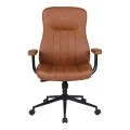 Manager's office chair Philareti pakoworld brown PU 74x71.5x108-118cm