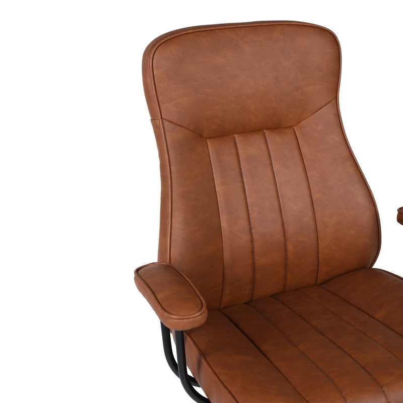 Manager's office chair Philareti pakoworld brown PU 74x71.5x108-118cm