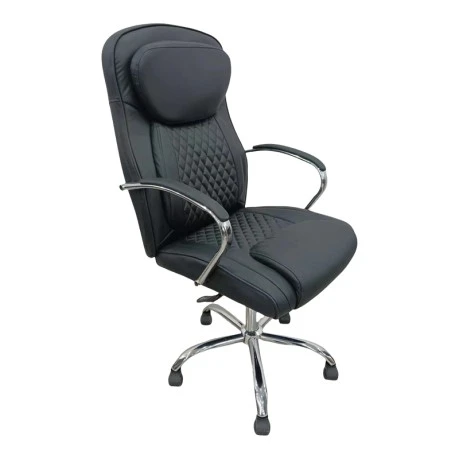 Director's office chair Quilted pakoworld pu black 62x70x116cm