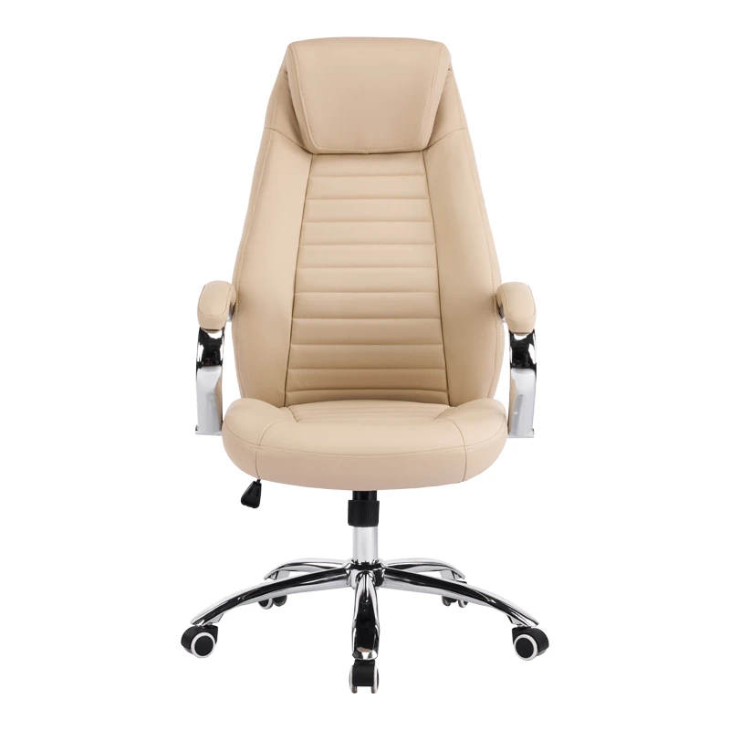 Manager chair Sonar pakoworld beige pu 61x57x120-128cm
