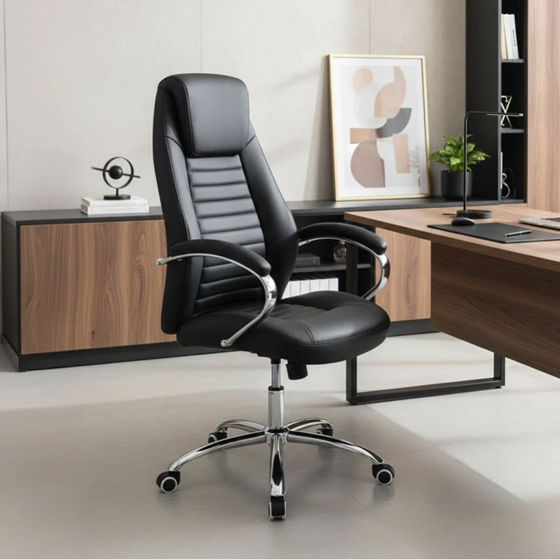 Sonar pakoworld manager office chair with PU in black colour