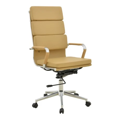 Manager office chair Tokyo pakoworld with beige pu 55.5x52x108cm