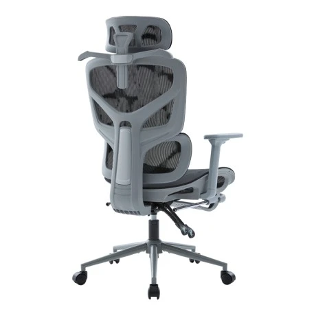 Vigo pakoworld executive office chair with footrest black grey mesh 52x70x118-124cm