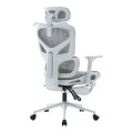 Vigo pakoworld white executive office chair, mesh grey 52x70x118-124cm