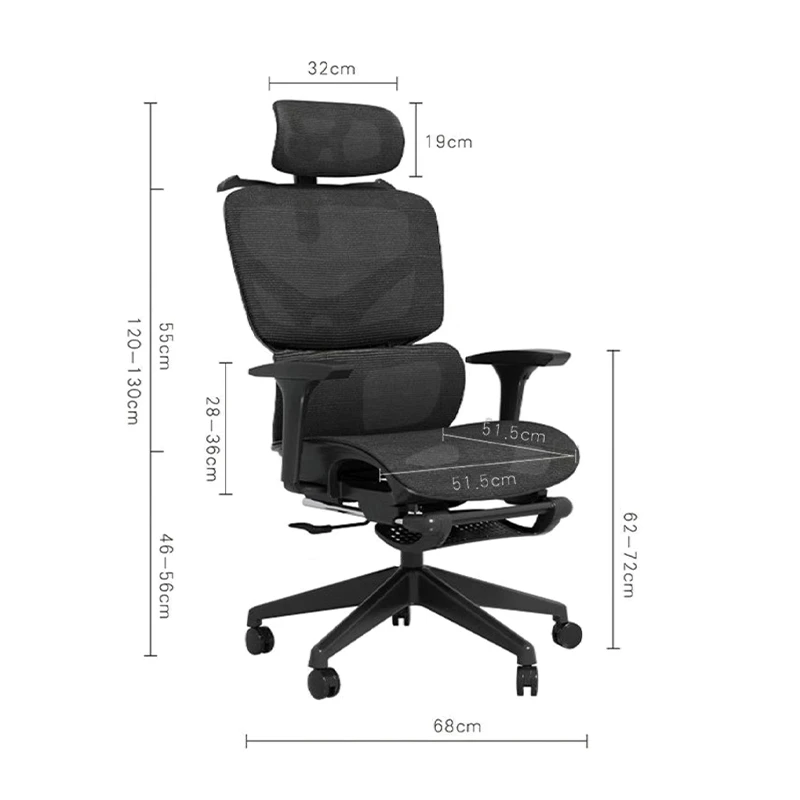 Vigo pakoworld mesh executive office chair, black color, 52x70x118-124cm