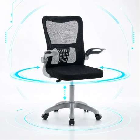 Work chair manager Annalise pakoworld black mesh 57x53x100cm