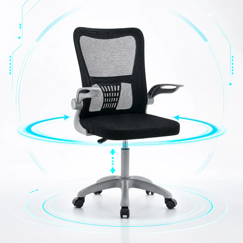 Work chair manager Annalise pakoworld black mesh 57x53x100cm