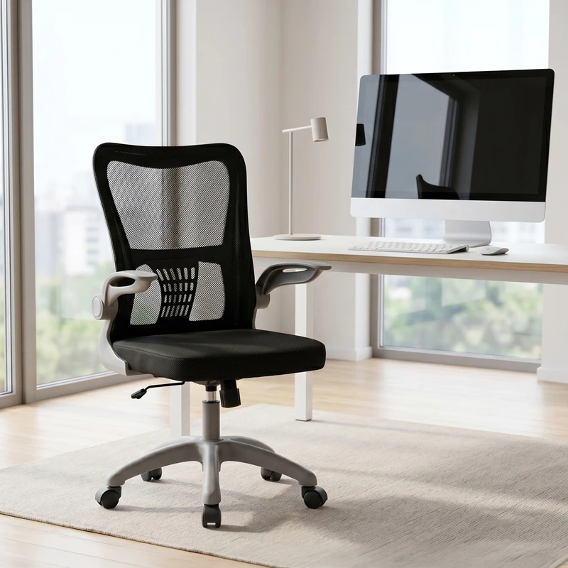Work chair manager Annalise pakoworld black mesh 57x53x100cm