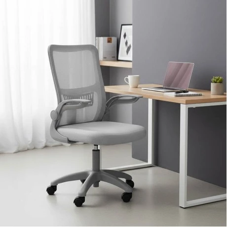 Work chair manager Annalise pakoworld mesh grey 57χ53χ100cm