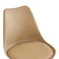 Office chair Gaston II pakoworld pp-pu cappuccino 48x57x77-90cm
