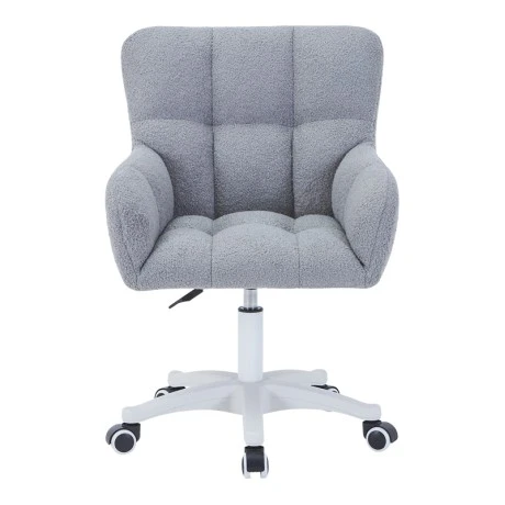 Givole pakoworld office chair in grey teddy fabric 55x50x76-86cm