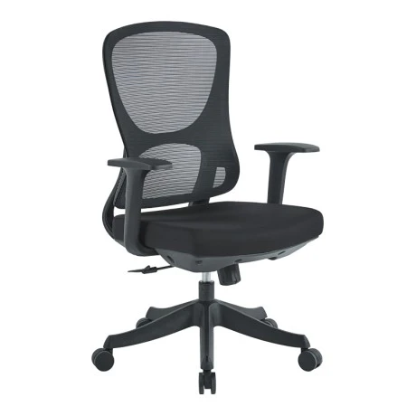Litulo pakoworld office chair mesh fabric in black 51x50.5x98/106cm