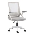 Penza office chair pakoworld white - mesh grey 48x58x92-102cm