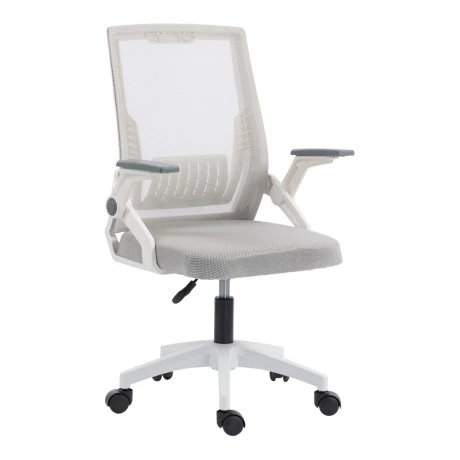 Penza office chair pakoworld white - mesh grey 48x58x92-102cm