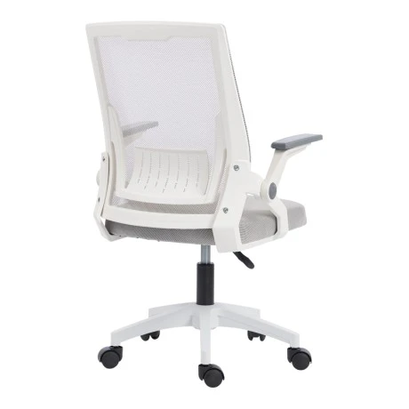 Penza office chair pakoworld white - mesh grey 48x58x92-102cm
