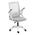 Penza office chair pakoworld white - mesh grey 48x58x92-102cm