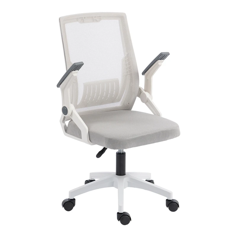 Penza office chair pakoworld white - mesh grey 48x58x92-102cm