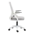 Penza office chair pakoworld white - mesh grey 48x58x92-102cm