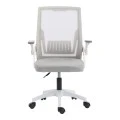 Penza office chair pakoworld white - mesh grey 48x58x92-102cm