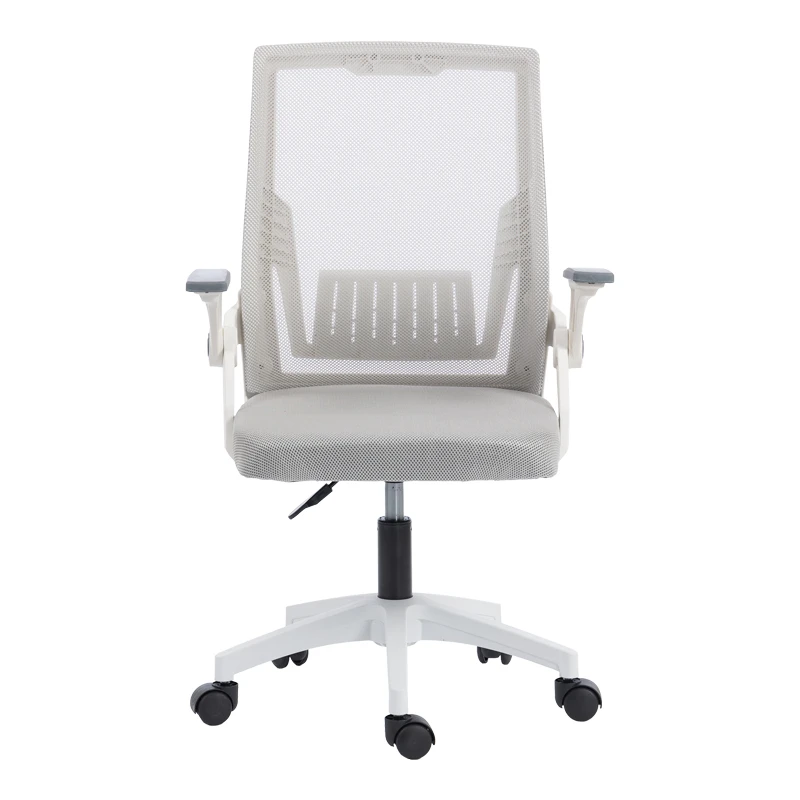 Penza office chair pakoworld white - mesh grey 48x58x92-102cm