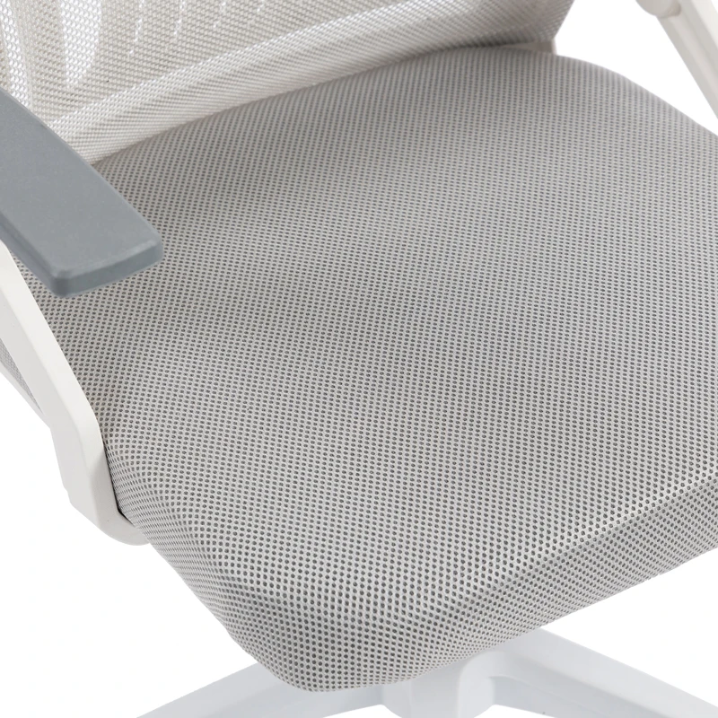 Penza office chair pakoworld white - mesh grey 48x58x92-102cm