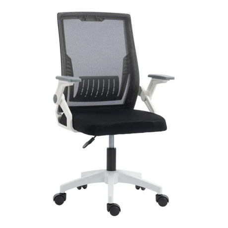 Penza office chair pakoworld white - mesh black 48x58x92-102cm