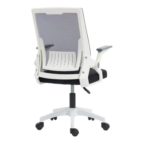 Penza office chair pakoworld white - mesh black 48x58x92-102cm