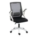 Penza office chair pakoworld white - mesh black 48x58x92-102cm