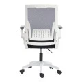 Penza office chair pakoworld white - mesh black 48x58x92-102cm