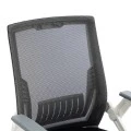 Penza office chair pakoworld white - mesh black 48x58x92-102cm