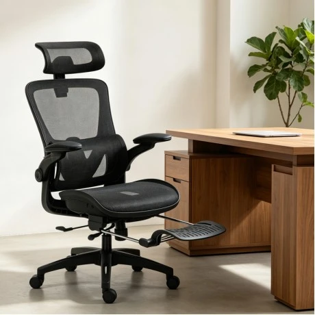 Work chair manager Zenyk pakoworld mesh black 63x70x126cm