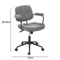 Office chair Leberta pakoworld anthracite fabric 64x63.5x86-96cm