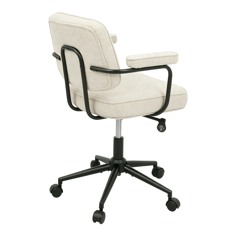 Office chair Leberta pakoworld beige fabric 64x63.5x86-96cm