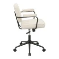 Office chair Leberta pakoworld beige fabric 64x63.5x86-96cm