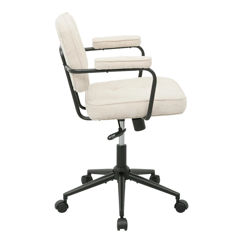Office chair Leberta pakoworld beige fabric 64x63.5x86-96cm