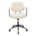 Office chair Leberta pakoworld beige fabric 64x63.5x86-96cm