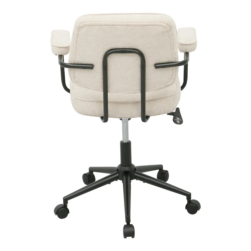 Office chair Leberta pakoworld beige fabric 64x63.5x86-96cm