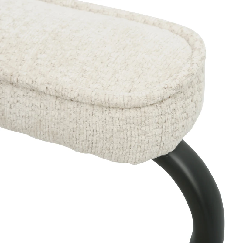 Office chair Leberta pakoworld beige fabric 64x63.5x86-96cm