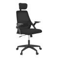 Καρέκλα γραφείου Peja pakoworld mesh ύφασμα μαύρο 58x60x107-117εκ