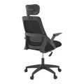 Καρέκλα γραφείου Peja pakoworld mesh ύφασμα μαύρο 58x60x107-117εκ