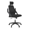 Καρέκλα γραφείου Peja pakoworld mesh ύφασμα μαύρο 58x60x107-117εκ