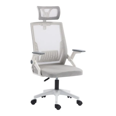 Plymot pakoworld office chair white-mesh grey 48x58x112-122cm