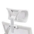 Καρέκλα γραφείου Plymot pakoworld λευκή - mesh γκρι 48x58x112-122εκ